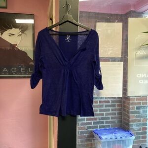 Y2K New York & Company Deep Blue Women's Blouse